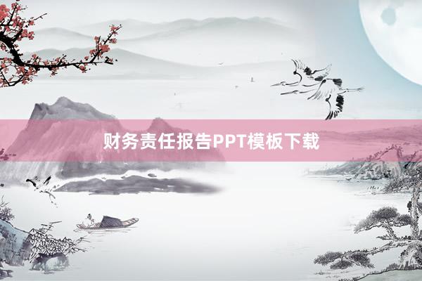 财务责任报告PPT模板下载